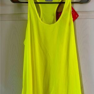 Fluorescent Yellow Fila Workout Tank Top